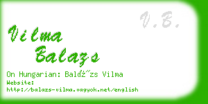 vilma balazs business card